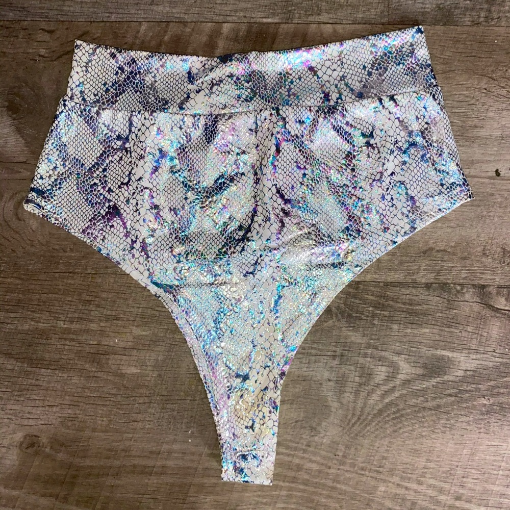 White Sterling Snake High Waisted Bottoms